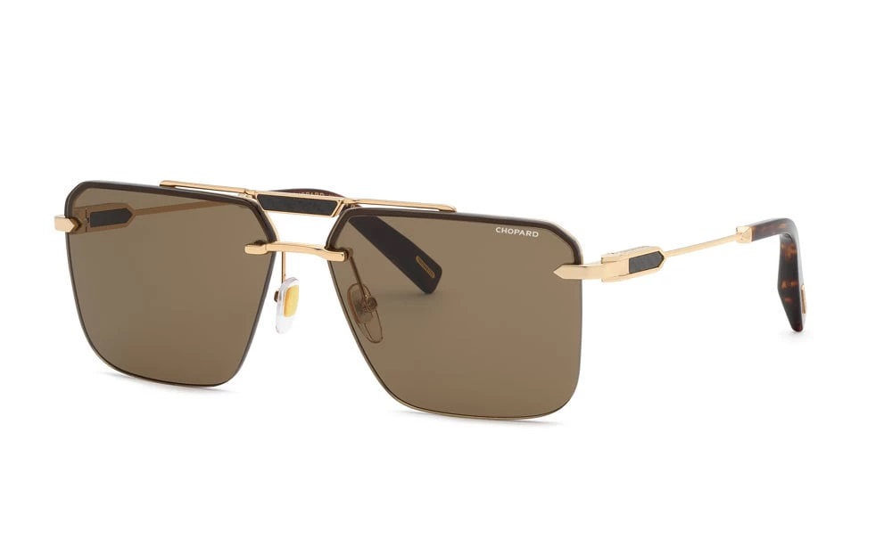 Chopard Brown Navigator Mens Sunglasses SCHM11 300K 63