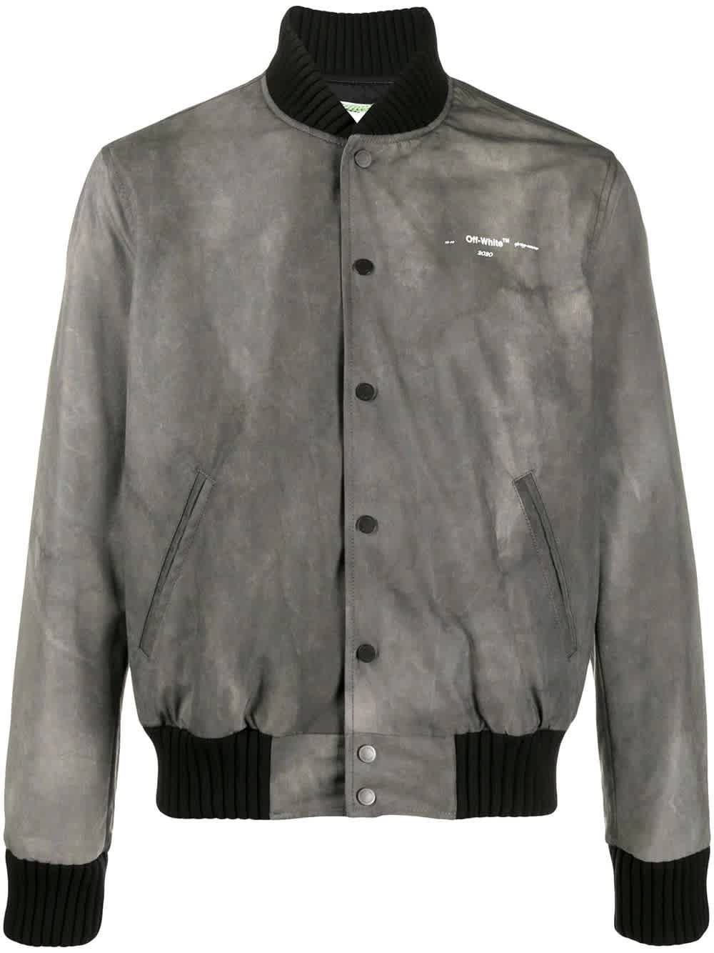 off white black denim jacket