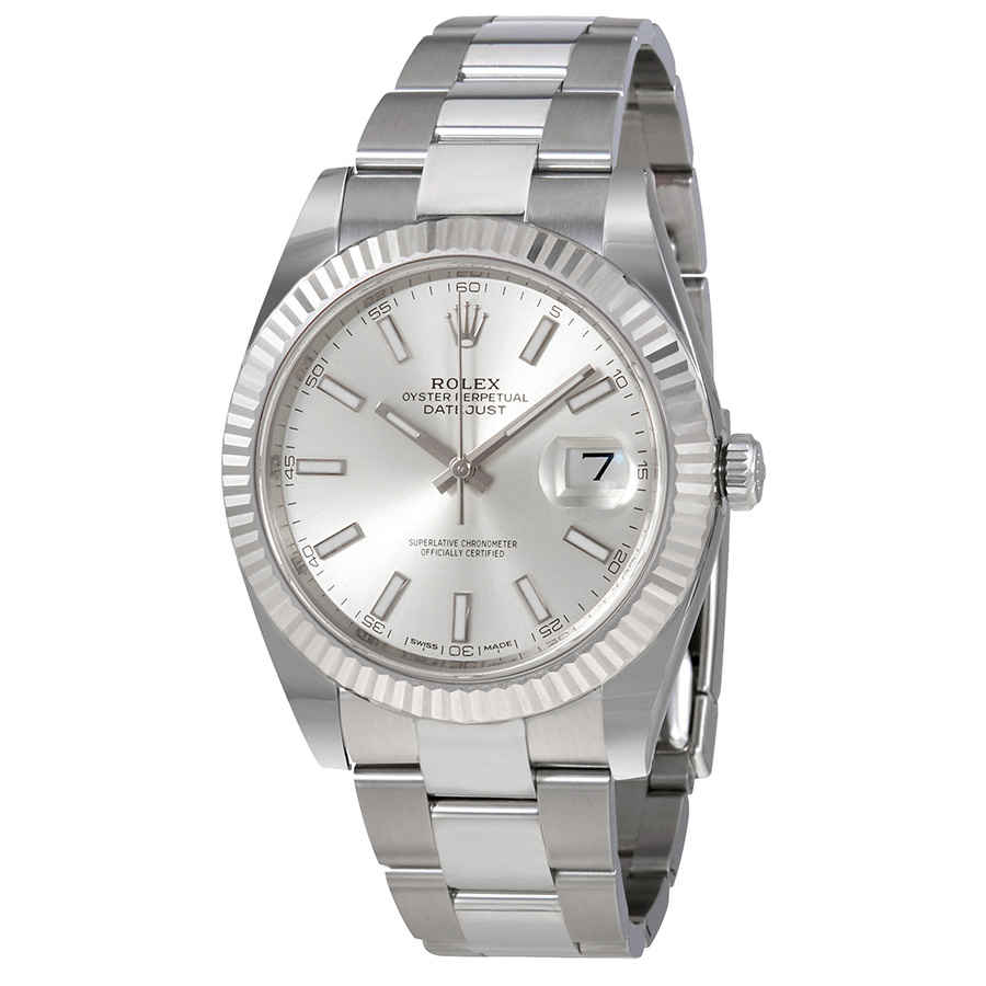 Rolex Datejust Silver Dial Automatic Mens Oyster Watch 126334SSO