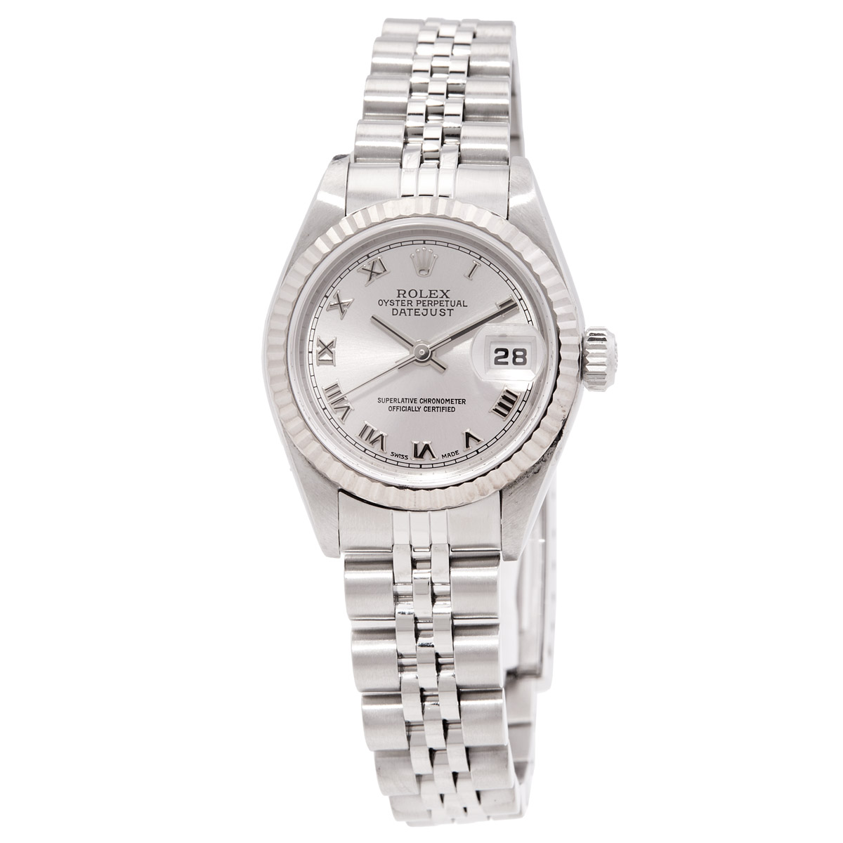 Preowned Preowned Rolex Oyster Perpetual Datejust Automatic Silver Dial Ladies Watch 79174 SDJ