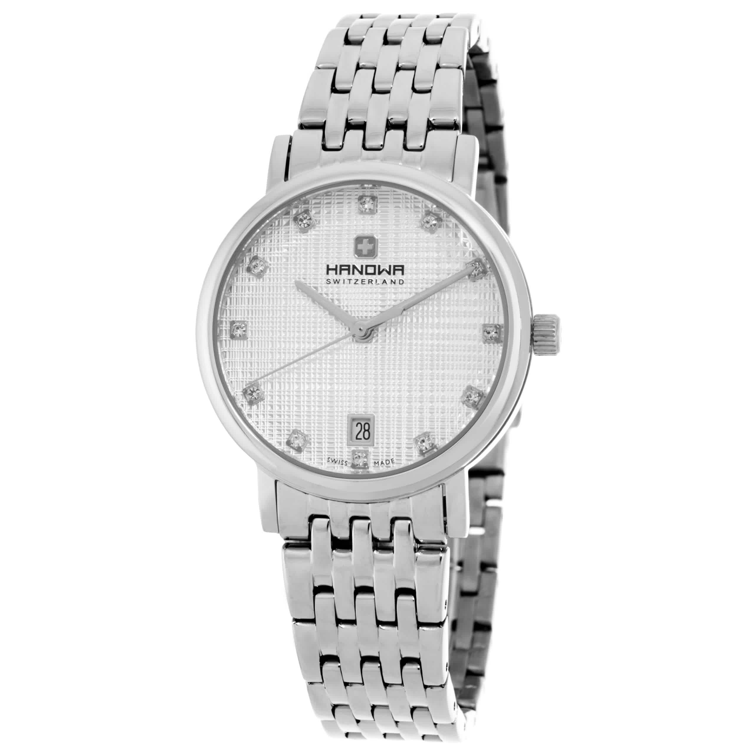 Hanowa Rivera Quartz Crystal Silver Dial Ladies Watch HAWLH2200502