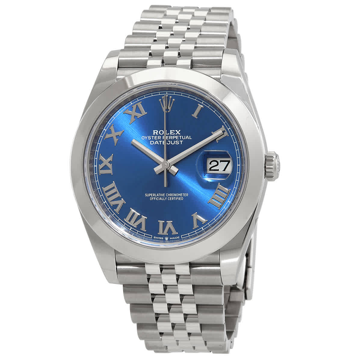 Rolex Datejust 41 Automatic Blue Dial Mens Jubilee Watch 126300BLRJ
