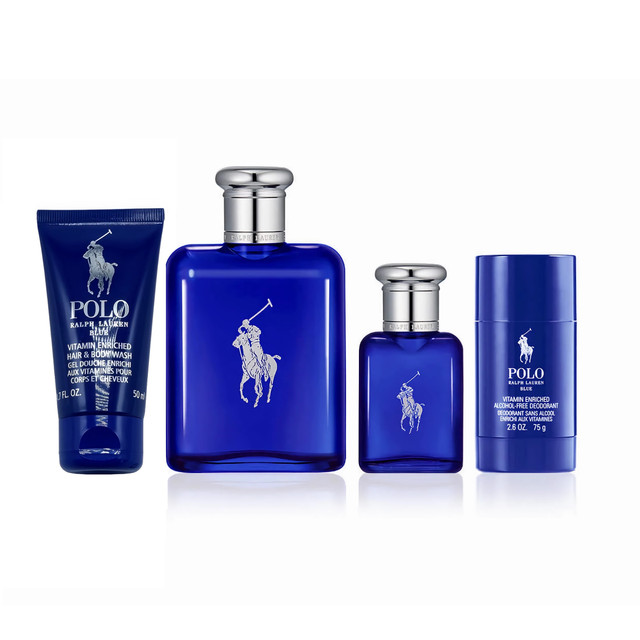 Ralph Lauren Mens Polo Blue 4pcs EDT Gift Set Fragrances 8885020430042 19490₽