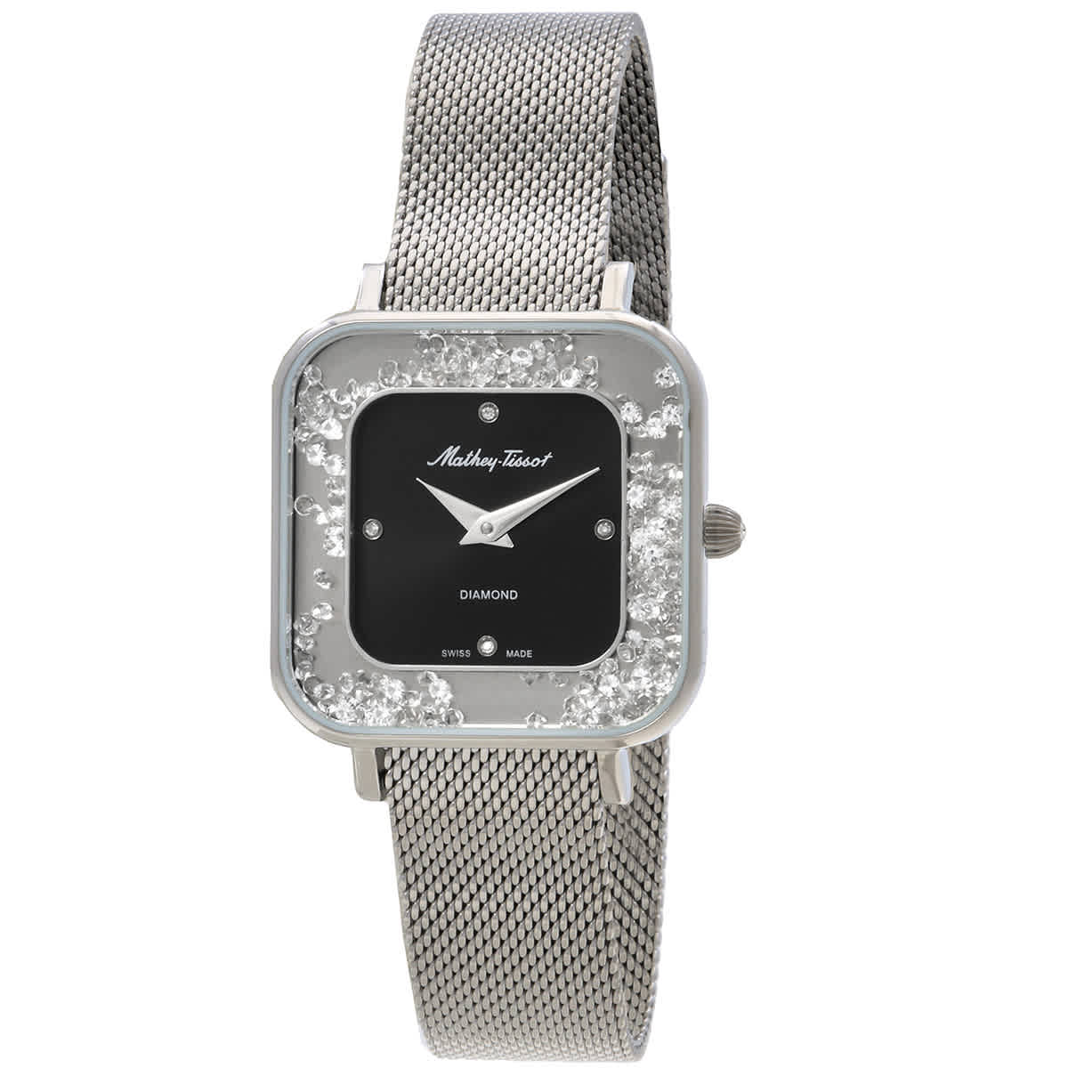 Mathey-Tissot Gemina Quartz Diamond Black Dial Ladies Watch D984SAN 139$