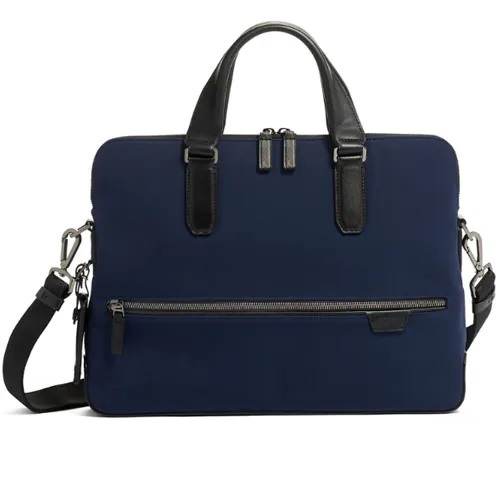 Tumi Harrison Navy Tower Portfolio Briefcase | ModeSens