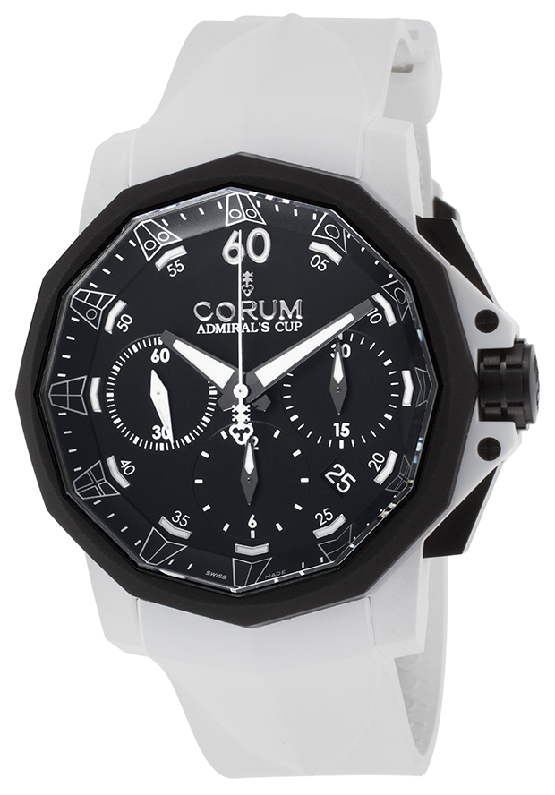 Pre-owned Corum Admirals Cup Challenger Chronograph Black Dial Mens Watch 75380502F379 AN21 3163$