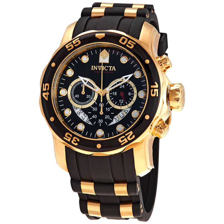 Invicta Pro Diver Chronograph Black Semi-Transparent Dial Mens Watch 6981 78$