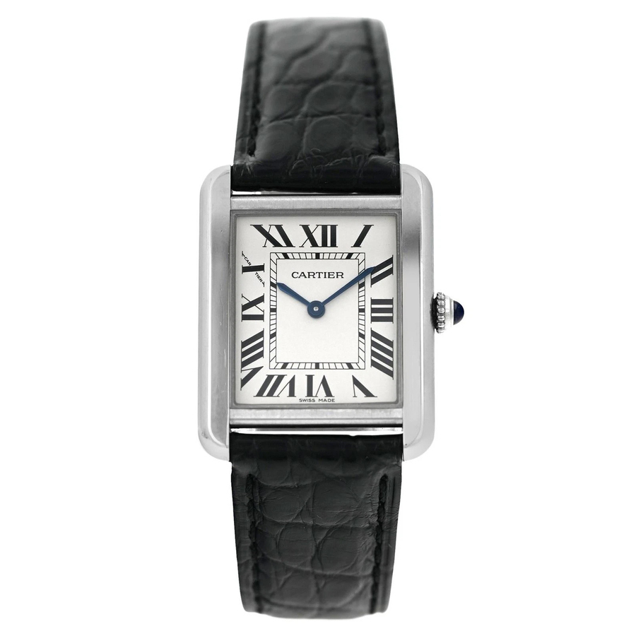 Pre-owned Cartier Tank Solo Silver Dial Ladies Watch W5200005