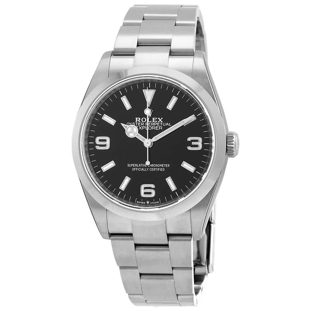 Rolex Explorer Automatic Chronometer Black Dial Mens Watch 124270BKASO