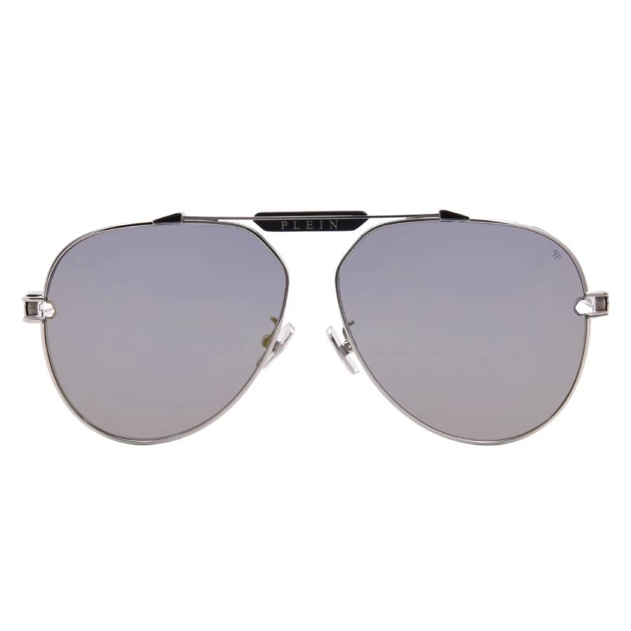 Philipp Plein Smoke Shield Gold Pilot Mens Sunglasses SPP048M 0K07 62