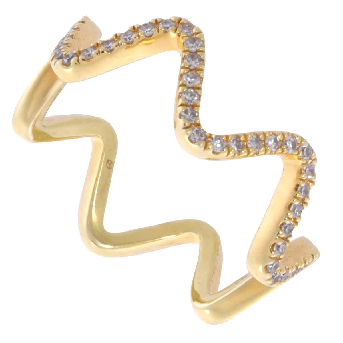 Diamanti Per Tutti Stardust Gold Diamond Embellished Ring, Size 52