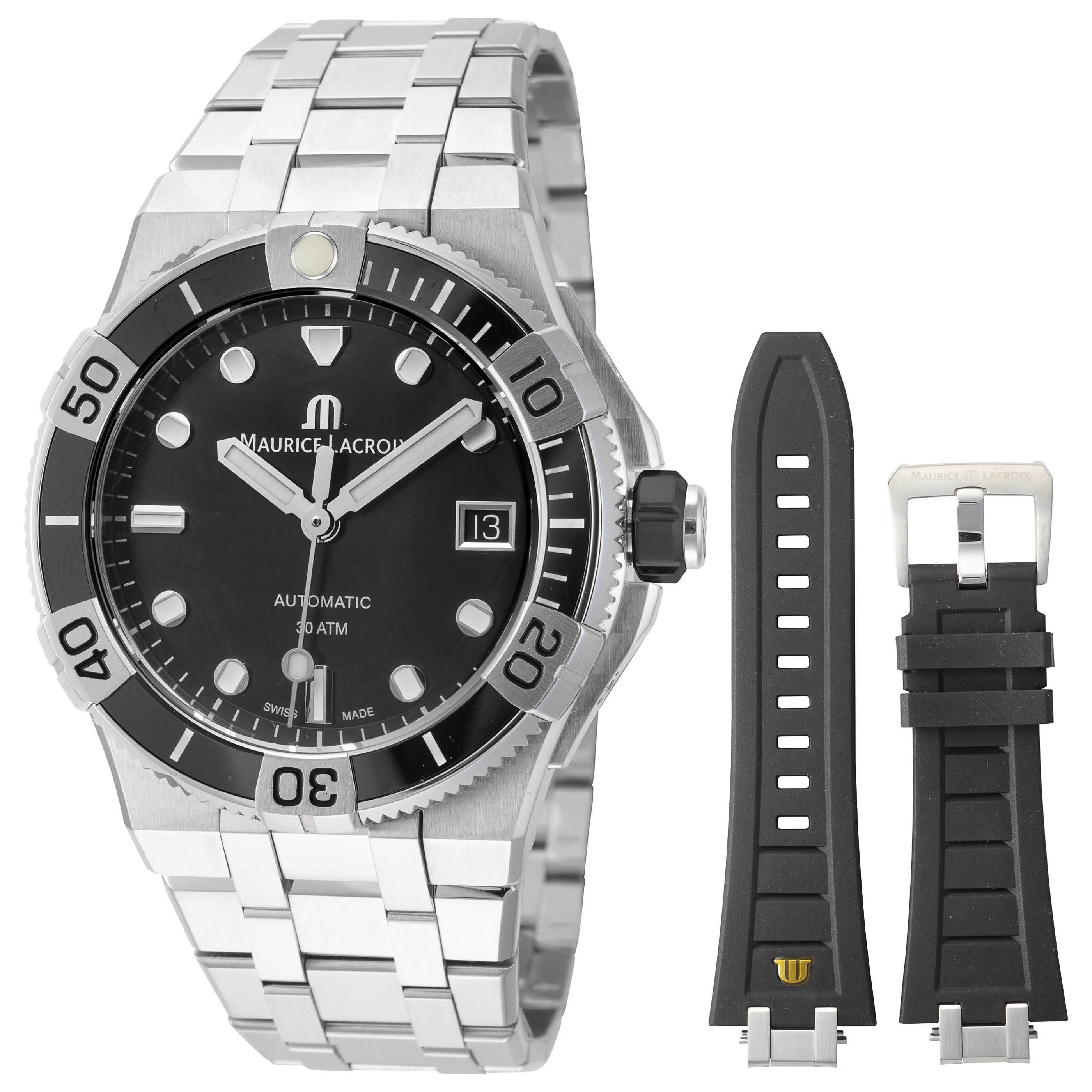 Maurice Lacroix Aikon Automatic Black Dial Mens Watch AI6057-SSL2F-330-A