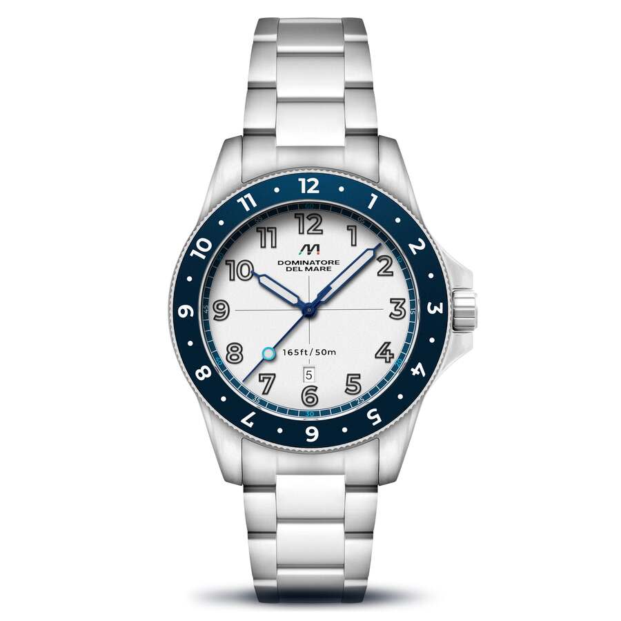 Dominatore Del Mare Bandiera Quartz White Dial Mens Watch DD-8020-66