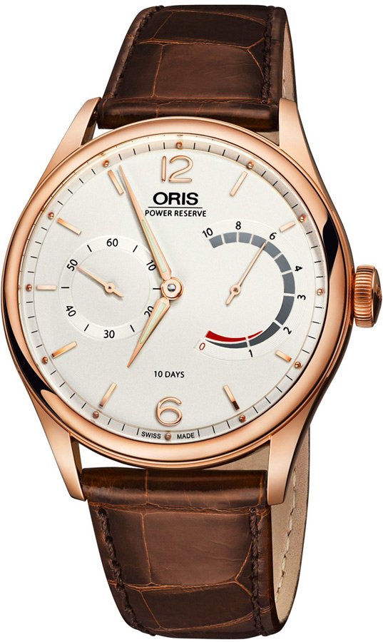 Oris Artelier Silver Dial 18kt Rose Gold Mens Watch 110-7700-6081LS 12880$