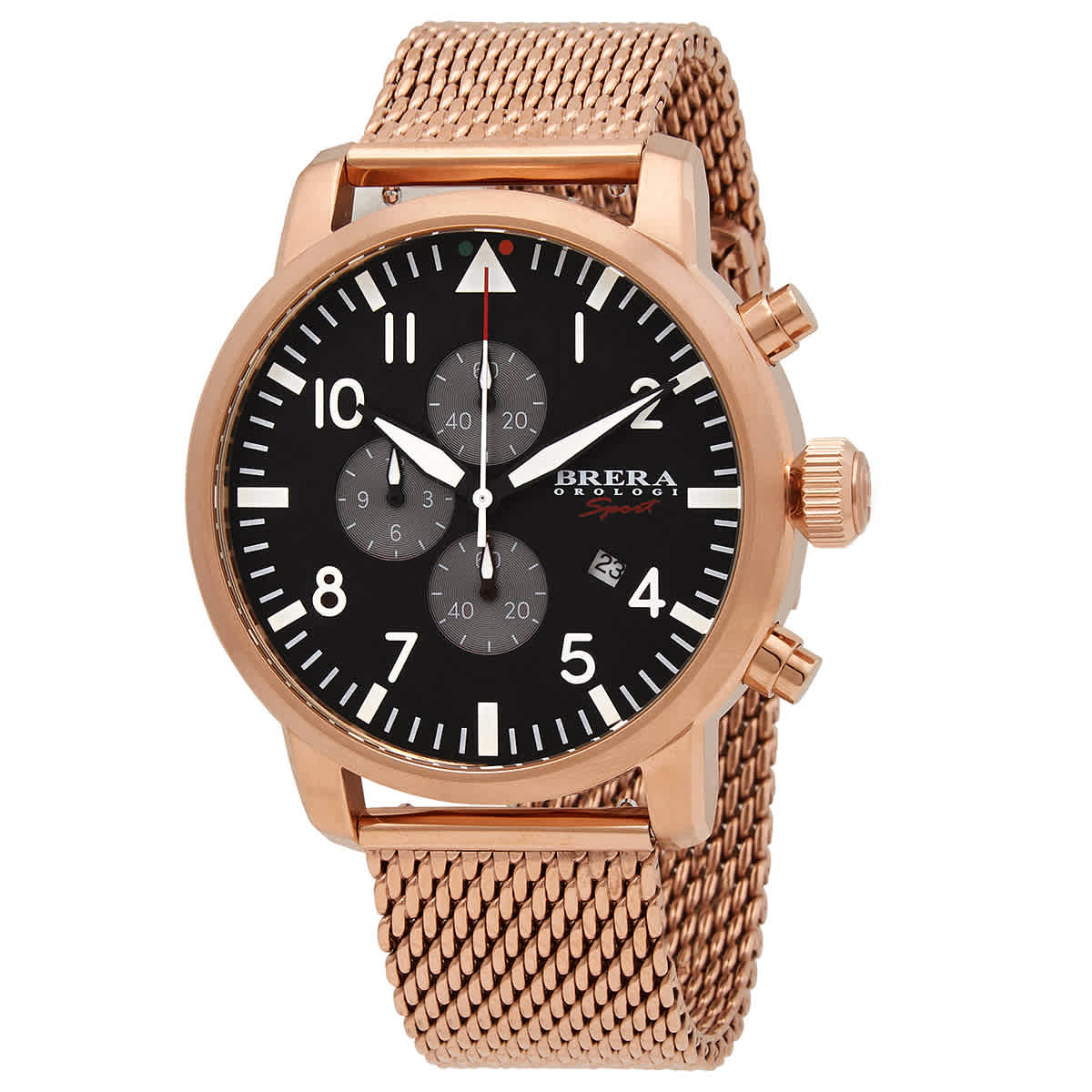 Brera Orologi Tornado Chronograph Quartz Black Dial Mens Watch BRSPTOC4402-RG-MIL