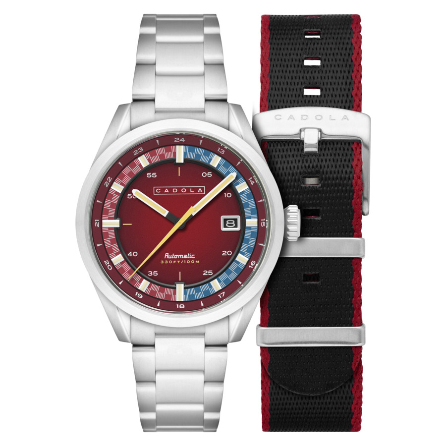 Cadola Paddock Automatic Red Dial Mens Watch CD-1037-55