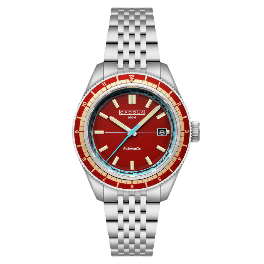 Cadola Ahrens Automatic Red Dial Mens Watch CD-1061-22