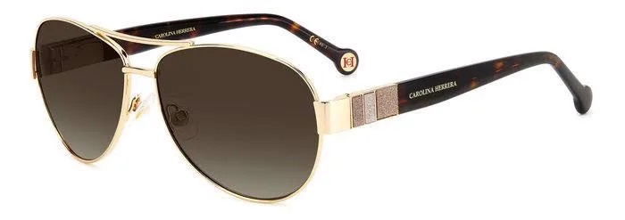 Carolina Herrera Brown Gradient Pilot Ladies Sunglasses HER 0135/S 0000/HA 59