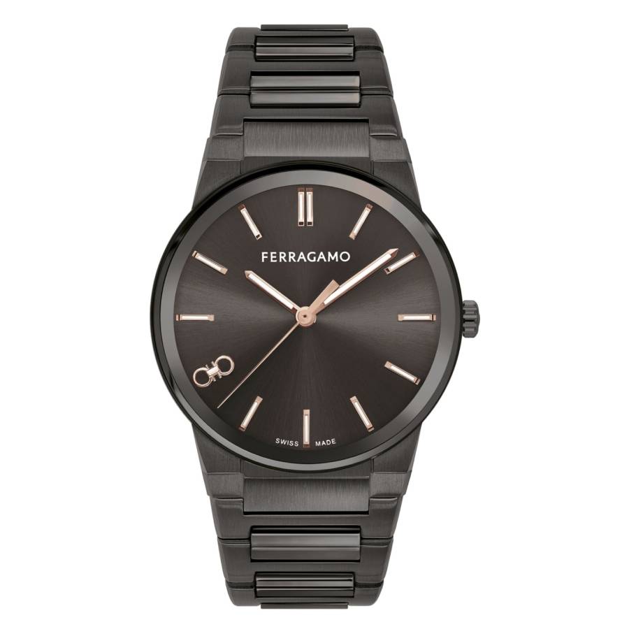 Ferragamo Infinity Sapphire Quartz Grey Dial Mens Watch SFST00524 369$