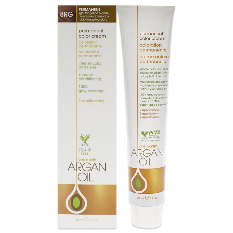 One n Only Argan Oil Permanent Color Cream 3 oz 8RG Light Tangerine Blonde Hair Care 840061000621 13$