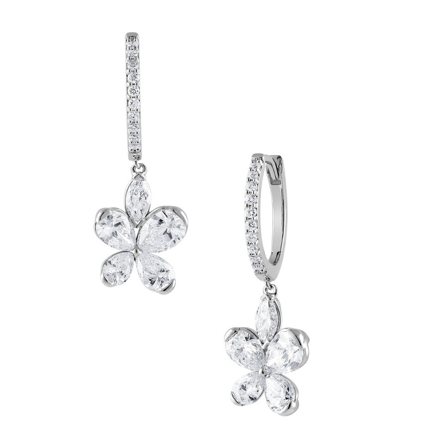 Brilliant Diamond 14KT White Gold 1.60 Carat Lab Grown Diamond Stud Earrings for Women