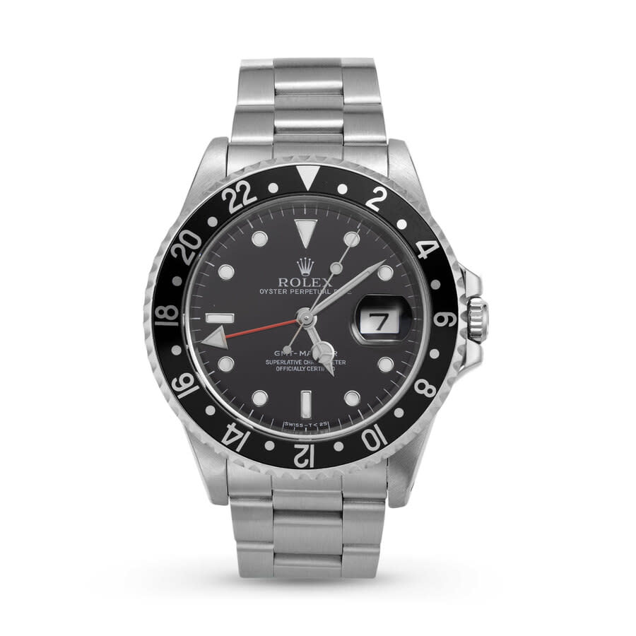 Preowned Rolex GmtMaster GMT Automatic Black Dial Mens Watch 16700LN