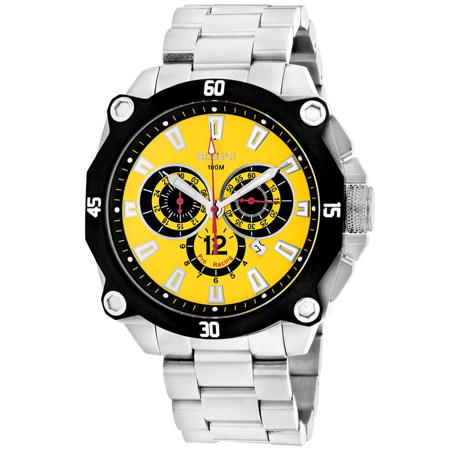 Roberto Bianci Enzo Chronograph Quartz Yellow Dial Mens Watch RB71011