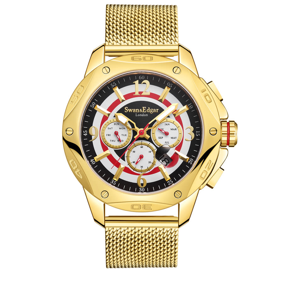 Swan & Edgar Sports Target Automatic White Dial Mens Watch SE1602