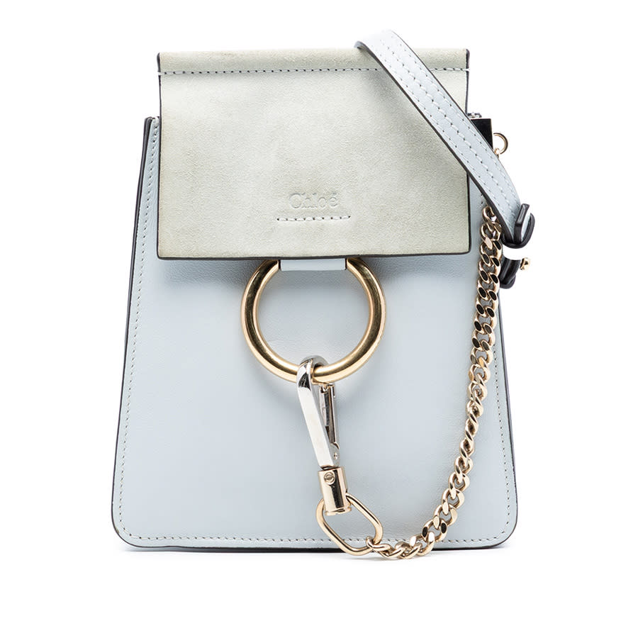 Pre-owned Chloe Mini Calfskin and Suede Faye Bracelet Bag Ladies 4OFLSHM6TG73JHS3 558$