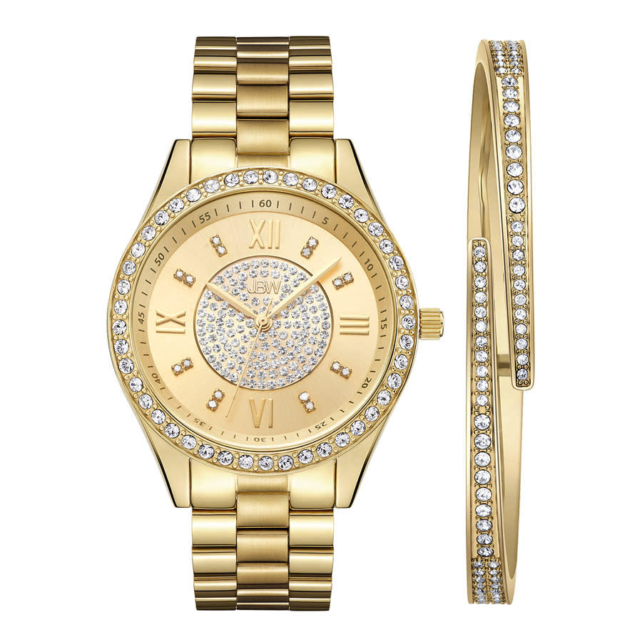 JBW Mondrian Jewelry Set Gold-tone Dial Ladies Watch J6303-SetB
