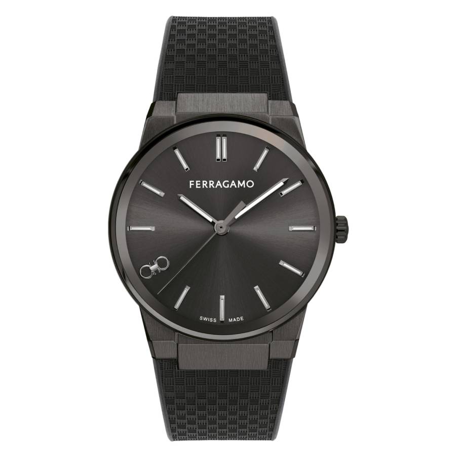 Ferragamo Infinity Sapphire Quartz Black Dial Mens Watch SFST00224 324$