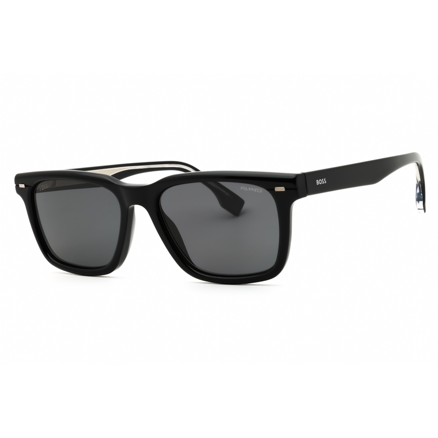 Hugo Boss Polarized Grey Rectangular Mens Sunglasses BOSS 1352/U/S 0807/M9 55