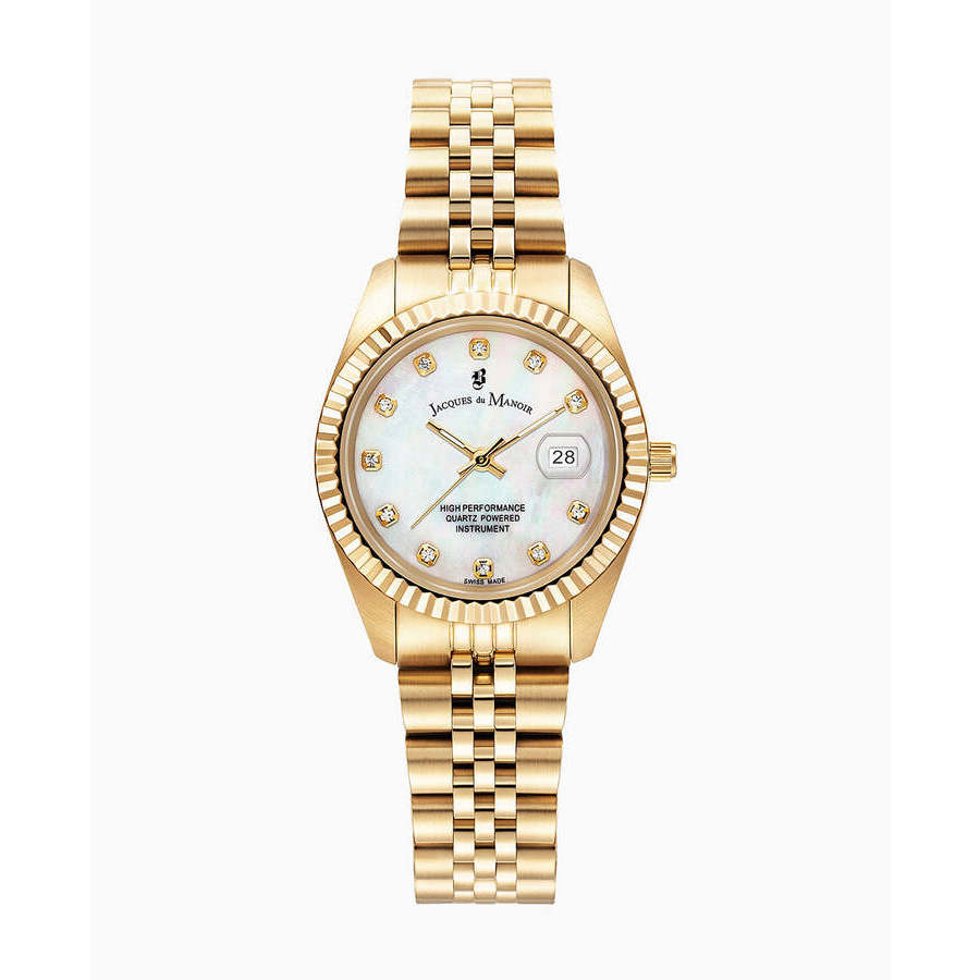 Jacques Du Manoir Inspiration Elegance Diamond Mother of Pearl Dial Ladies Watch JWL01203