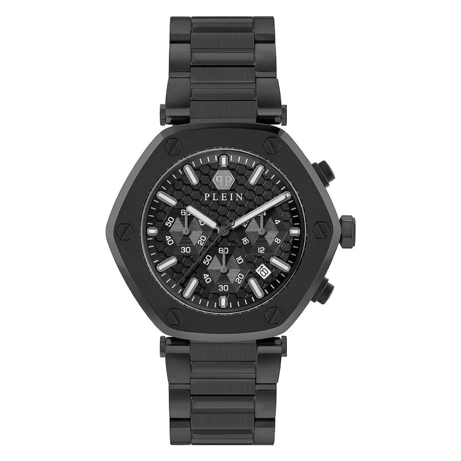 Philipp Plein The Hexagon Chronograph Quartz Black Dial Mens Watch PWZBA0623 309$