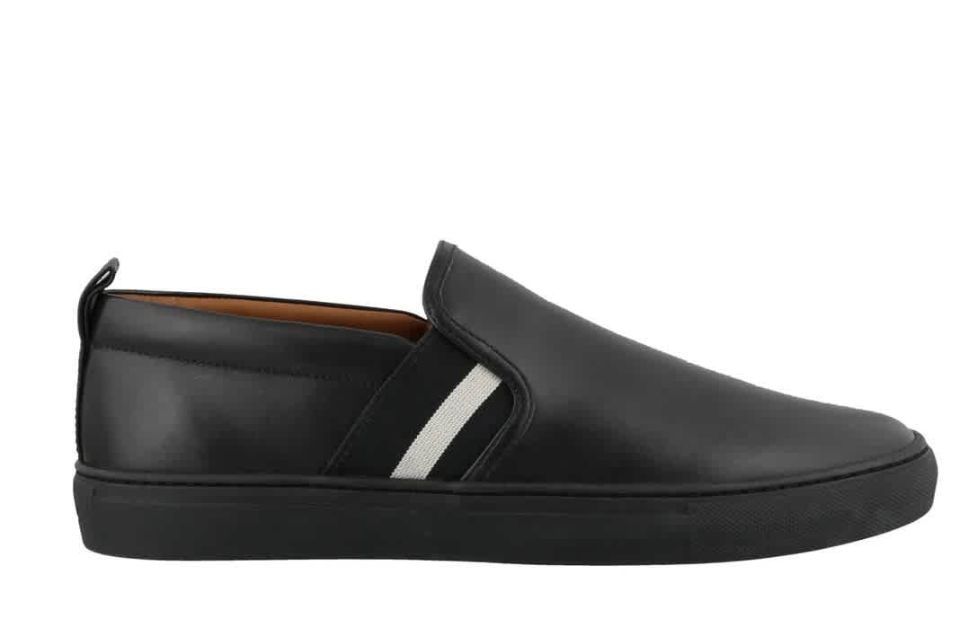 Bally Striped Detail Slip-on Sneakers In Black | ModeSens