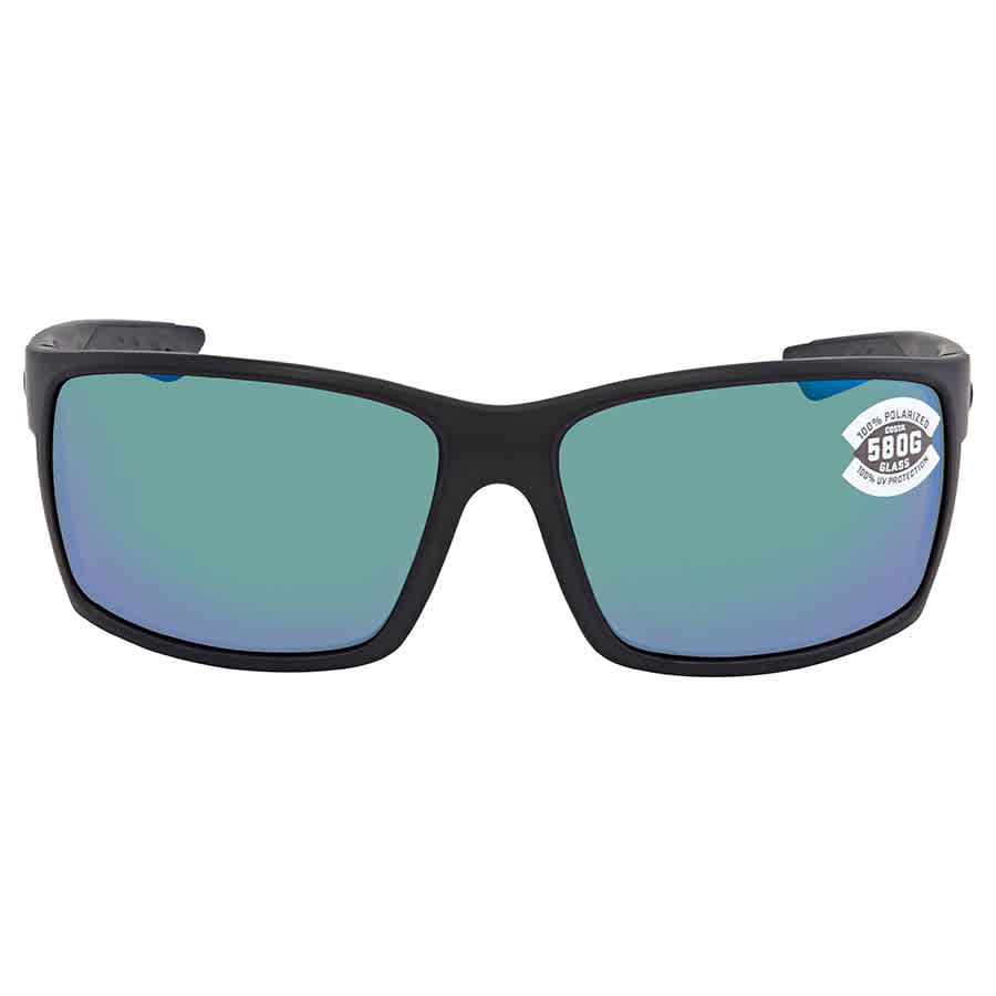 Costa Del Mar Costa Reefton Blackout Frame Sunglasses w/Green Mirror 580G Lenses 06S9007-90071964