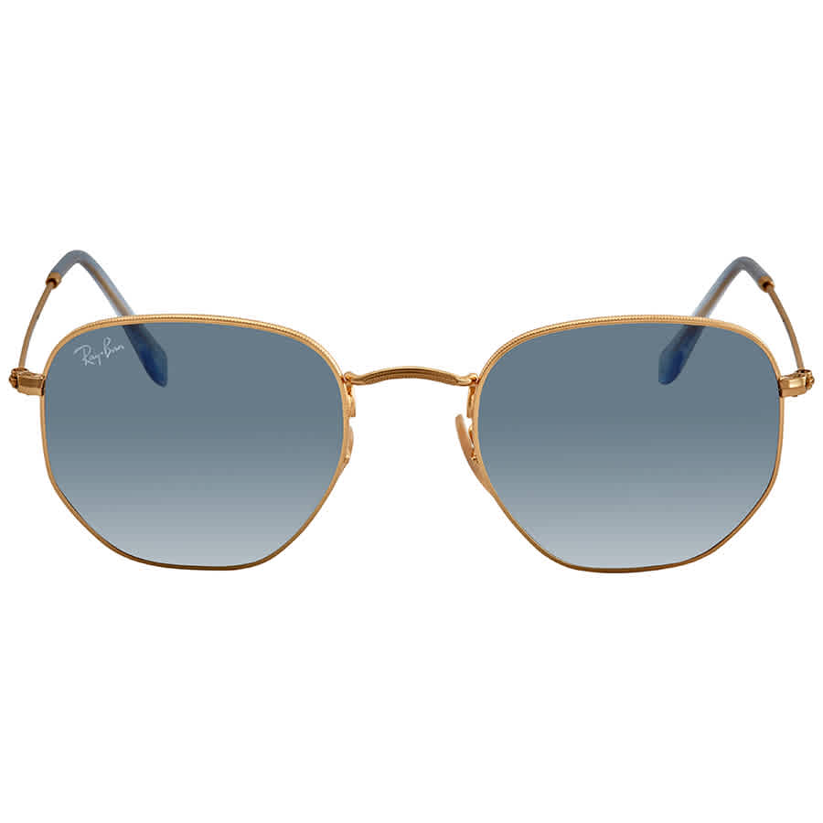 Ray-Ban Unisex Sunglass Hexagonal Flat Lenses - Frame color: Arista Gold, Lens color: Solid Color