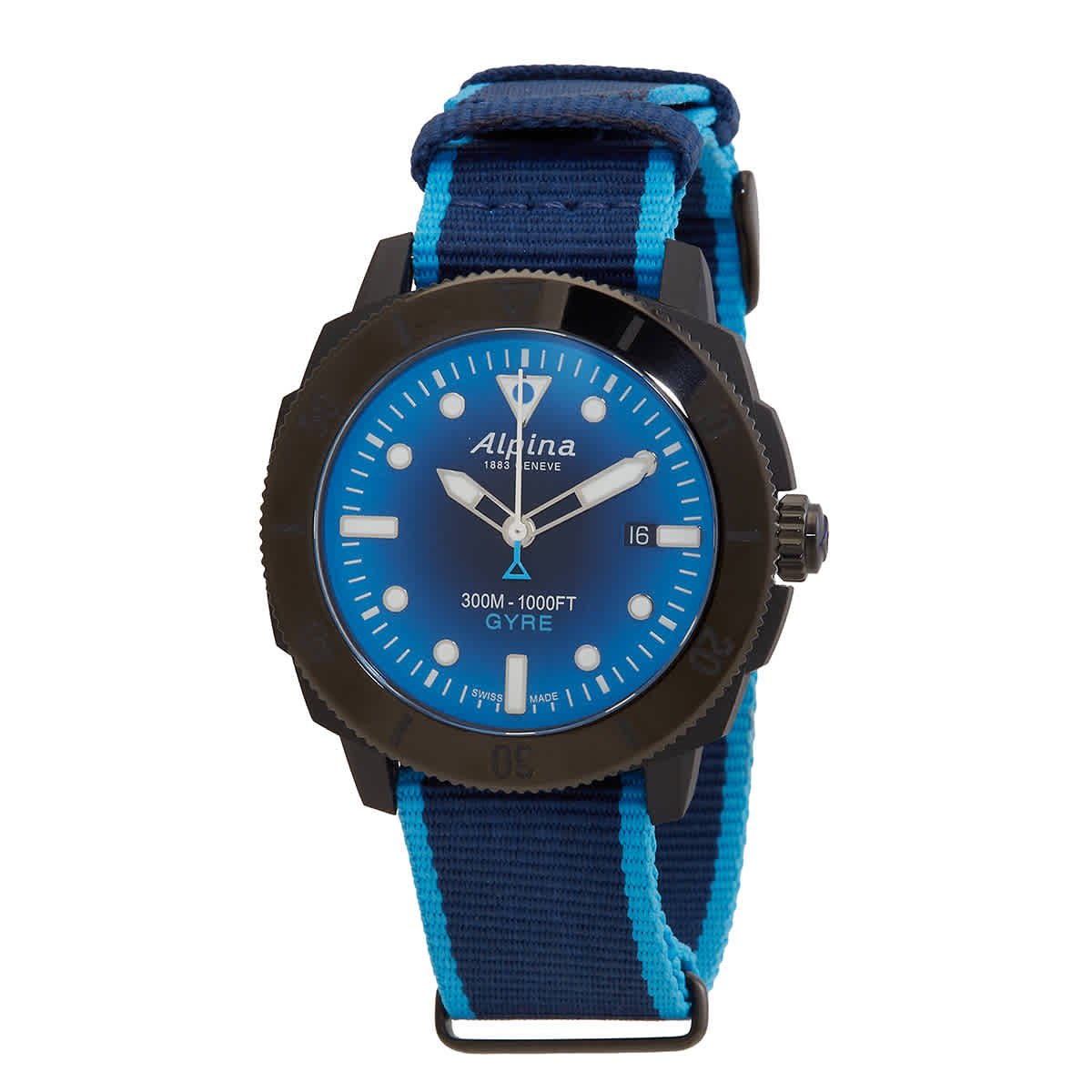 Alpinia Seastrong Diver Gyre Automatic Blue Dial Mens Watch AL-525LNSB4VG6