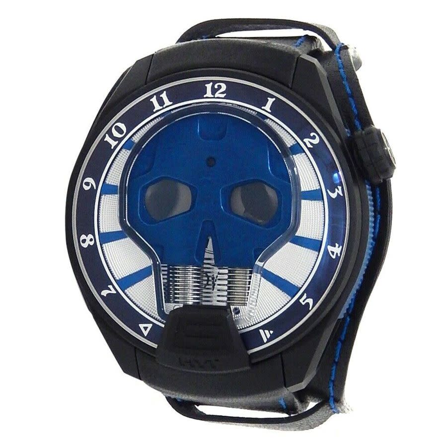 HYT Skull Axl Rose Hand Wind Blue Dial Mens Watch 151-DL-47-NF-BV