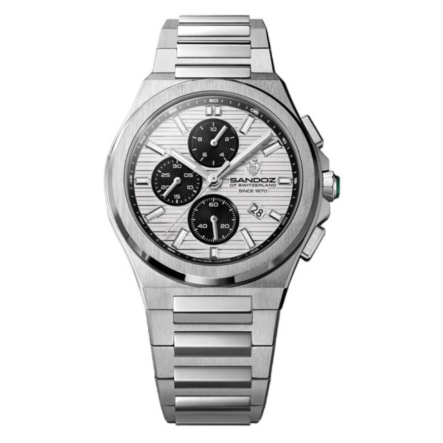 Sandoz Chanet Chronograph Quartz Silver Dial Mens Watch SZWGI0000824