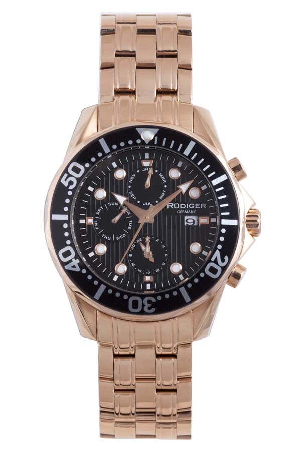 Rudiger Chemnitz Chronograph Black Dial Mens Watch R2001-09-007 510$