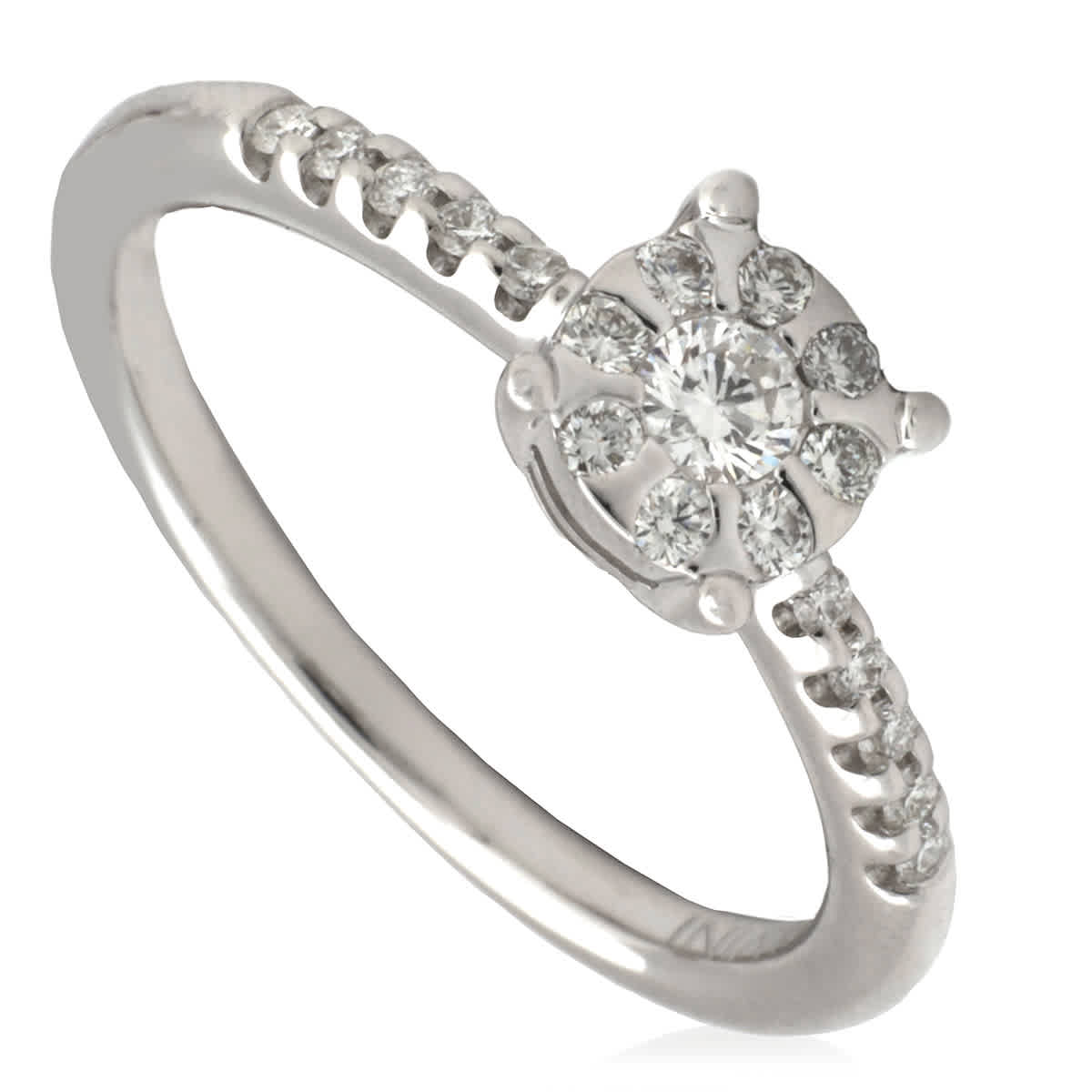 Salvini Daphne 18k White Gold 0.26 CT Diamond Ring, Size 16