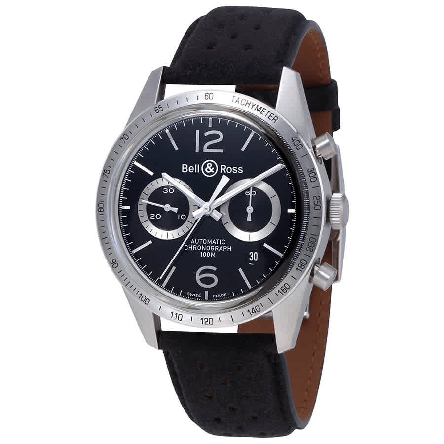 Bell and Ross Vintage 126 Black Dial Automatic Mens Chronograph Watch BR-126-GT-BLK-A 5175$