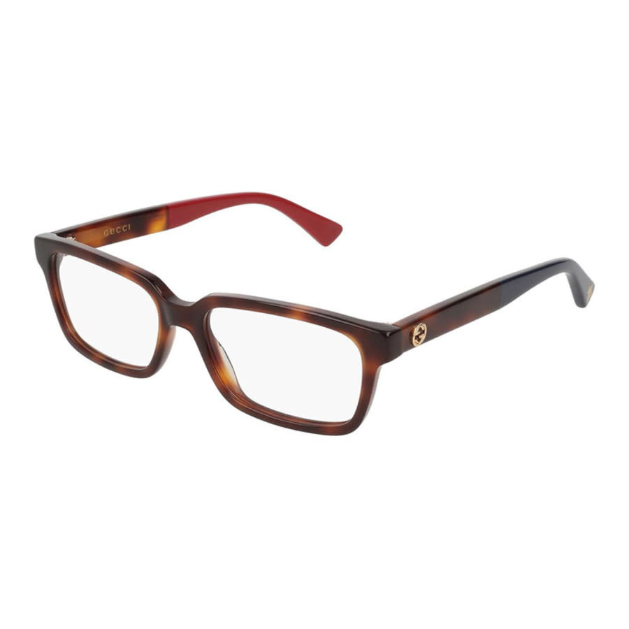 Gucci Ladies Brown Rectangular Eyeglass Frames GG0168O 004