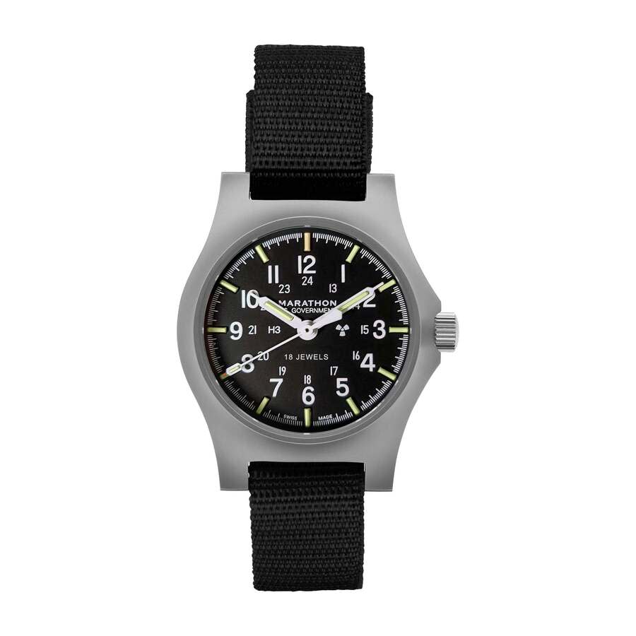 Marathon Ssgpm Hand Wind Black Dial Mens Watch WW194003SS-0001