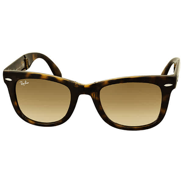 Ray-Ban Man Sunglass Wayfarer Folding Classic -  Frame color: Light Havana, Lens color: Light Brown Gradient