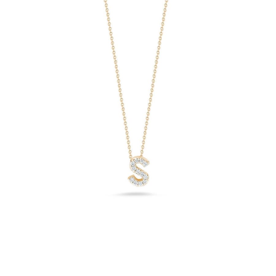 Roberto Coin Tiny Treasure 18K Yellow Gold Letter S Initial Necklace 980$