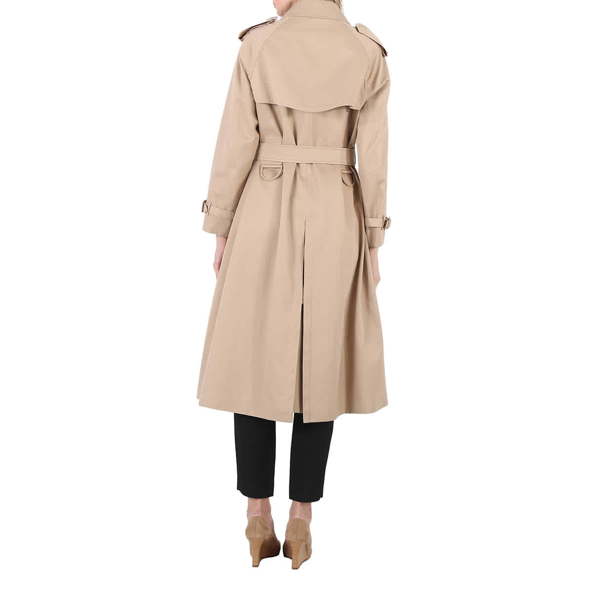 Burberry Cotton Gabardine Step-through Double-breasted Trench Coat