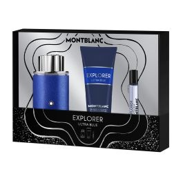 MontBlanc Mens Explorer Ultra Blue Gift Set Fragrances 3386460148047