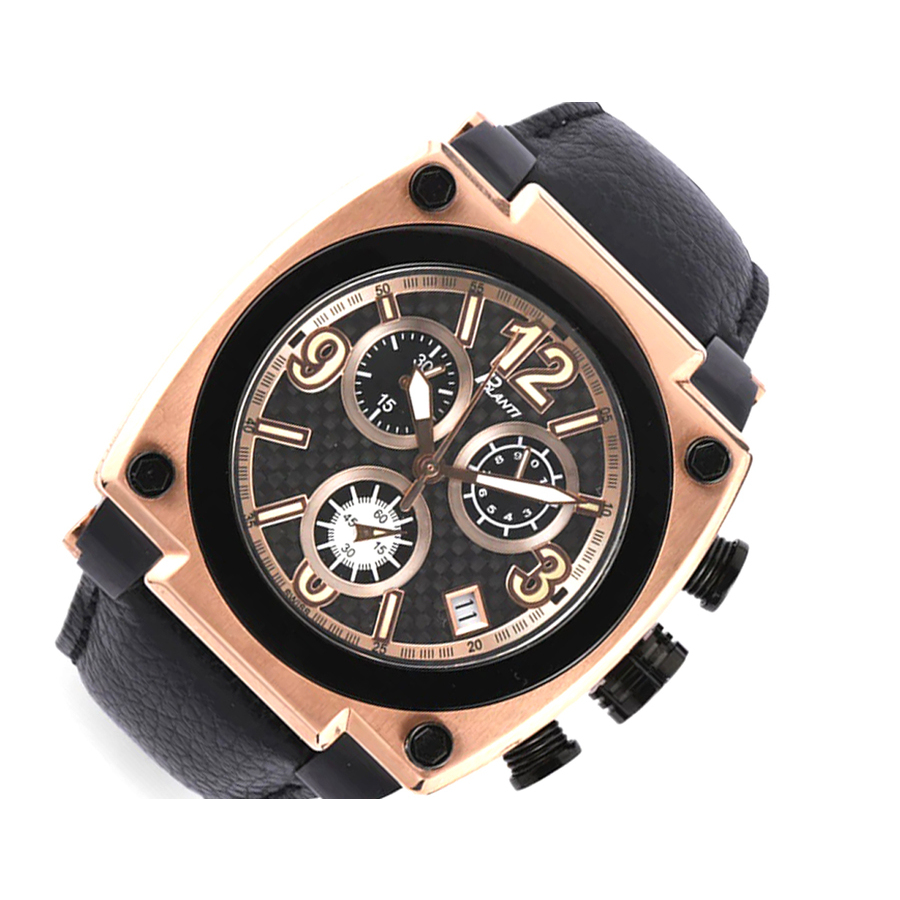 Polanti Torque Ii Chrono Chronograph Black Dial Mens Watch PLT2004LB-RGBK